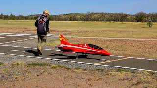 Radio control Jet Aircraft flight, Gas Turbine.