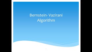 Bernstein–Vazirani algorithm || Quantum Computing || QISKIT
