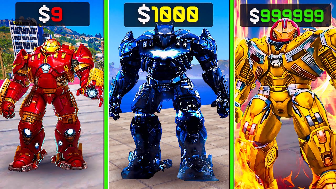 Franklin & Shinchan Became Normal Ironman to $1 HULKBUSTER  to $1,000,000,000 in GTA 5 !