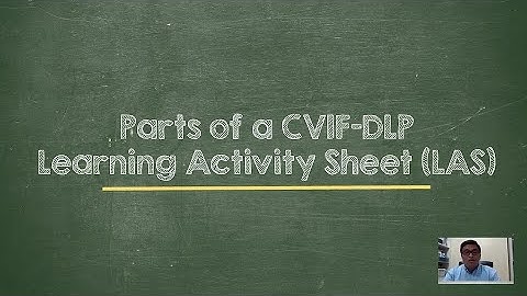 Parts of CVIF-Dynamic Learning Program Learning Activity