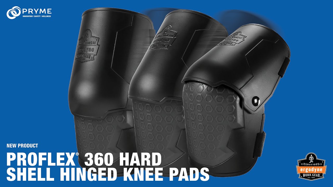 Hard Shell Hinged Knee Pads - Non-Marring Rubber Cap