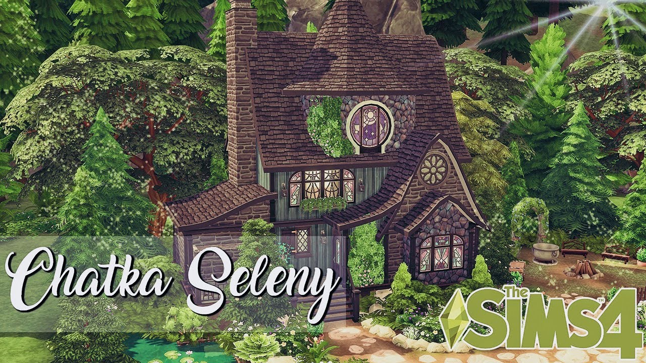 🌙 CHATKA SELENY | Moon Witch Cottage | The Sims 4 Speed Build [no CC ...