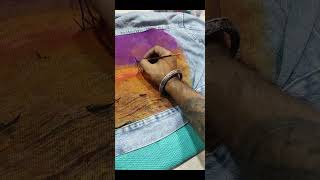 mumbai painting on Denim jacket #mumbai #koliwada #worlisealink #gatewayofindia #hotel