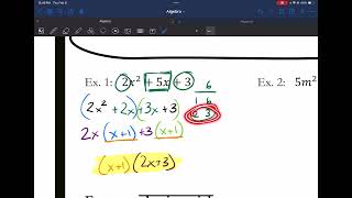 Unit 5 Lesson 9 - Factoring Type II Trinomials