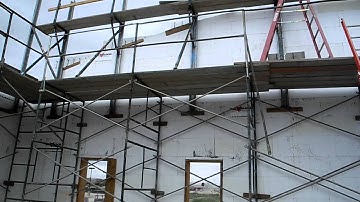 Fox Blocks How to Use frame scaffold hybrid on tall wall Insulated Concrete Forms