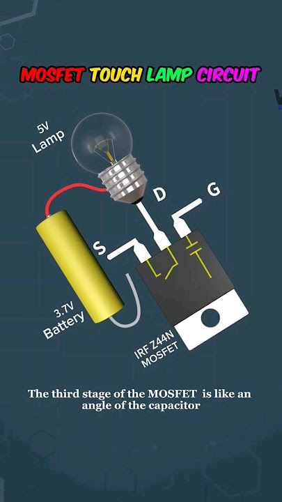 MOSFET Touch Lamp Circuit #diyelectronics #3delectronics #mosfet