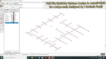 time-lapse of a full fire sprinkler system design fora large mall using AutoSPRINK by Dariush Faraji