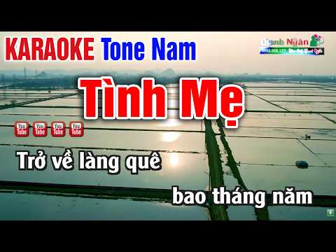 Tình Mẹ KARAOKE Tone Nam - Beat Chuẩn Nhạc Sống Thanh Ngân