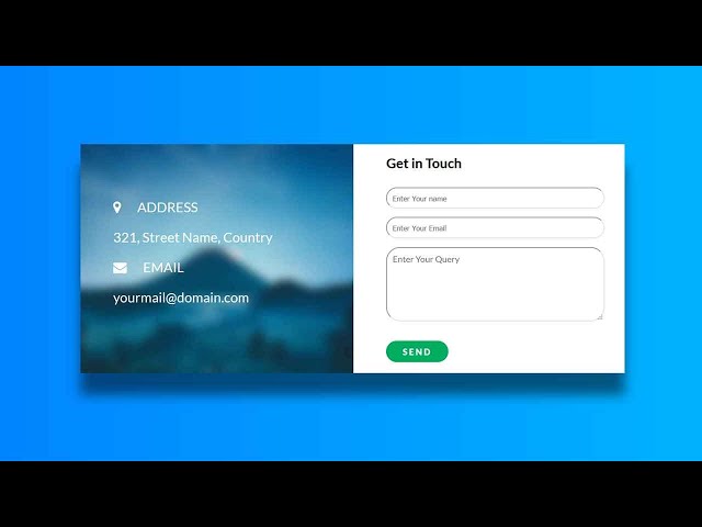 Contact Form Design with CSS Flexbox