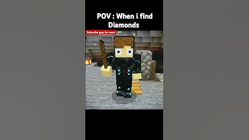 POV:when I find diamonds #minecraft #minecrafthumor #minecraftmemes #shorts #memes #video