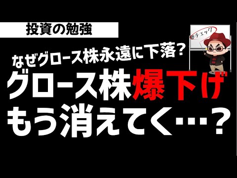 グロース市場が下がり続けてもうなくなりそう…！なぜグロース株は下がり続けているのか？ズボラ株投資