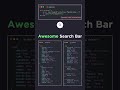 Awesome search bar #coding #javascript #programming