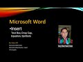 Microsoft Word 2019 Insert Text Box, Drop Cap, Equation, Symbols