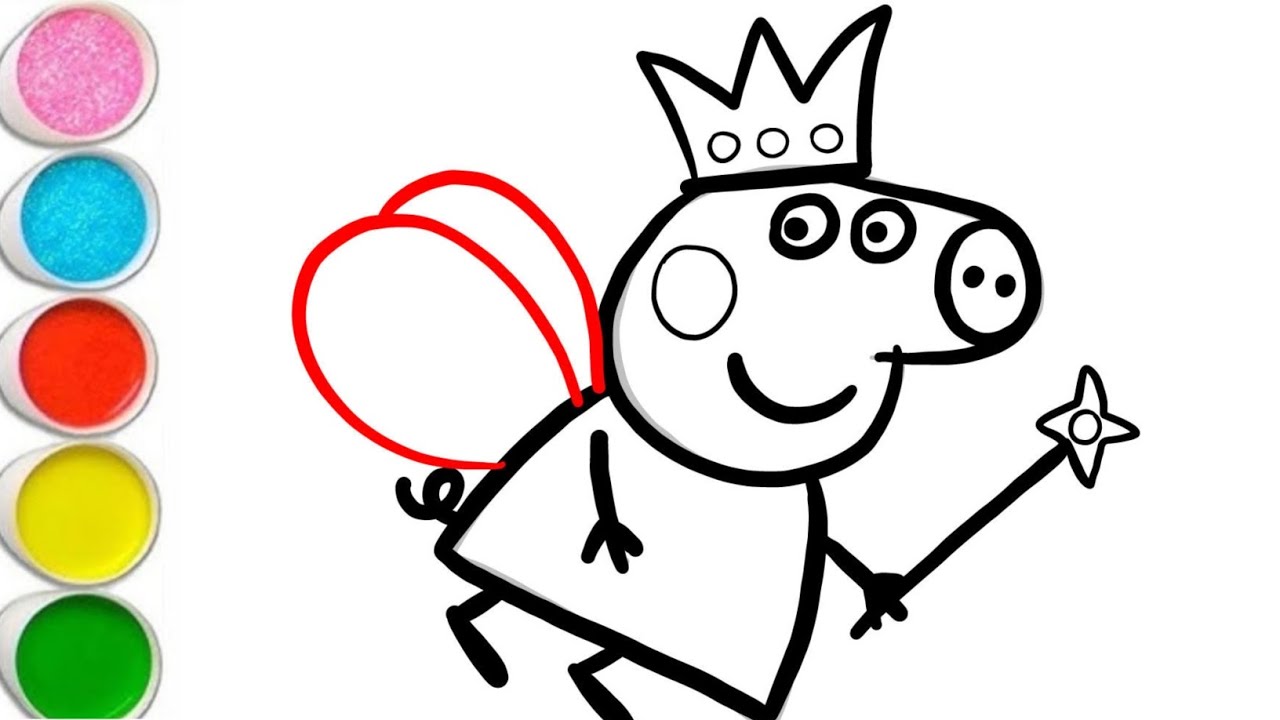 how to draw cute peppa Pig drawing | Peppa Pig easy drawing | how to draw Peppa Pig | peppa pig easy