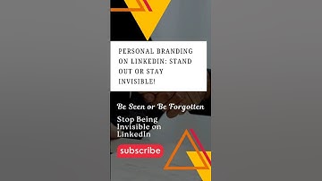 Personal Branding on LinkedIn: Be Seen or Be Forgotten!  #linkedin #resume #interview