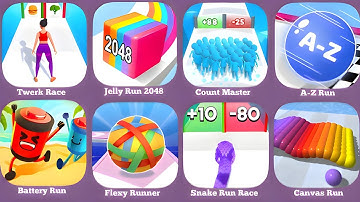 Twerk Race 3D, Jelly Run 2048, Count Master, A-Z Run, Battery Run, Flexy Runner