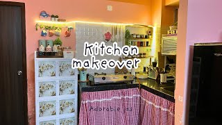 Small Kitchen Transformation In My Rental Flat ✨ | Indian Homemaker Vlog🏡🫖