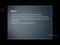 Class and Object