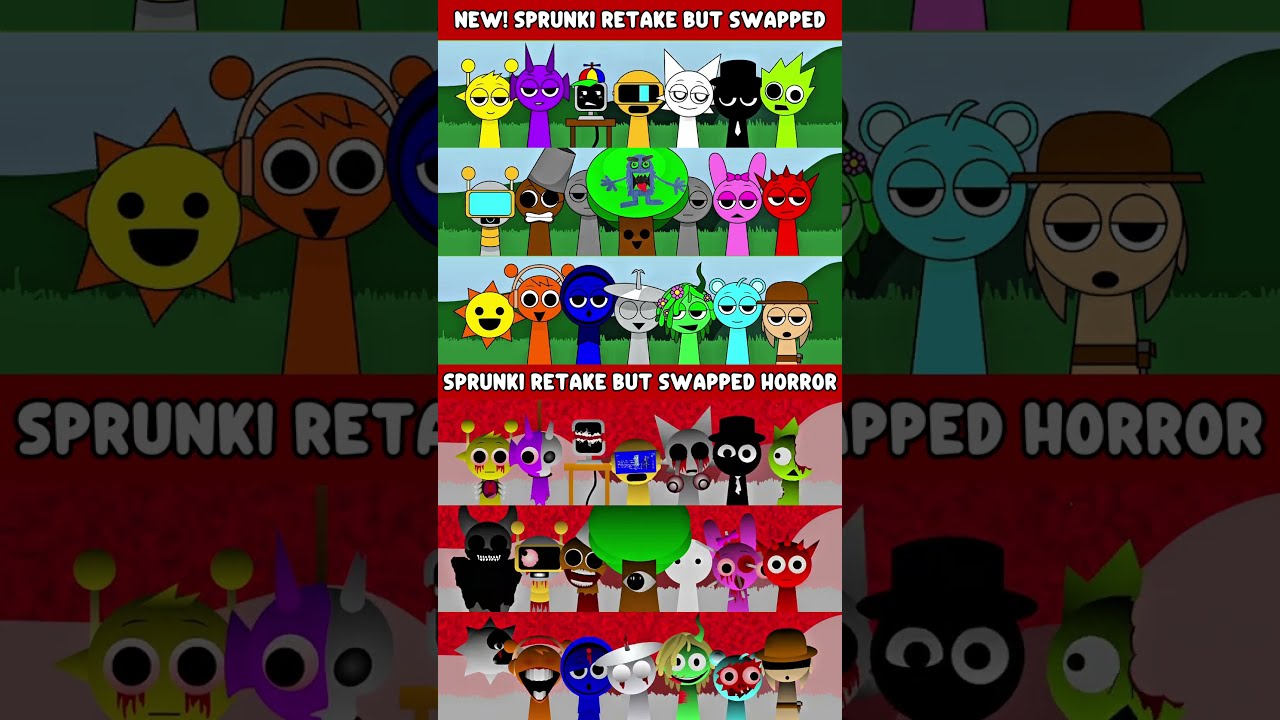 New Retake Sprunki ROLES SWAP SHOCKING TRANSFORMATION VS HORROR PHASE