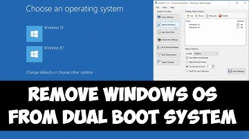 Remove a Windows OS from Dual boot system