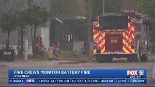 Evacuation orders in place after lithium battery fire burns through roof of storage facility