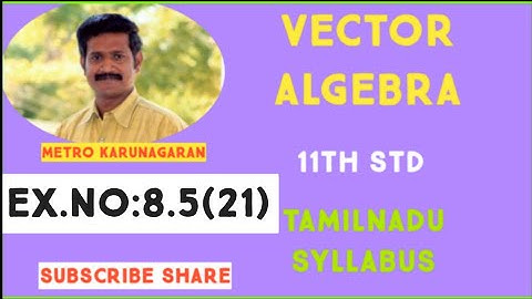 11th Std Maths Ex.8.5(21) If the projection of 5i-j-3k on the vector I+3j+mk is same as the