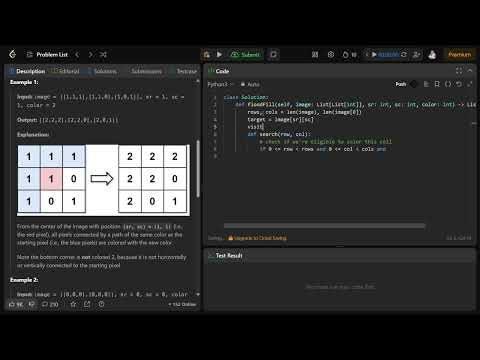733. Flood Fill (DFS) - LeetCode