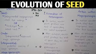 Evolution Of Seed In Urdu Class 11 Biology