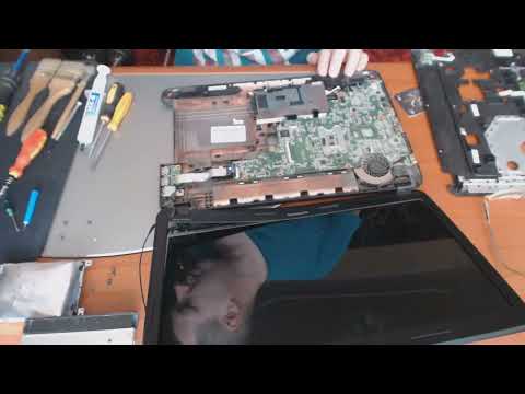 HP Compaq CQ58 disassembling and fan cleaning, разборка ...