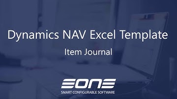 NAV Template: Excel Integration - Item Journal
