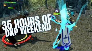 Progress From 35 Hours of Double XP Weekend on RuneScape