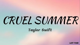 Taylor Swift - Cruel Summer | Lyrics