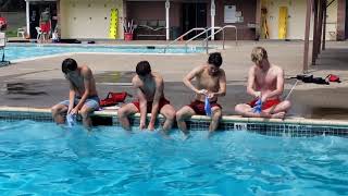 Putting on wet gloves - Lifeguard