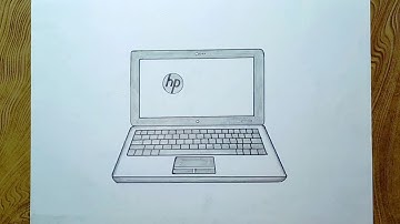 Laptop drawing/How to draw Laptop computer drawing easy way for beginners
