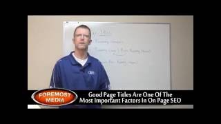 SEO Title Tags Basics  | How To Write Good Title Tags