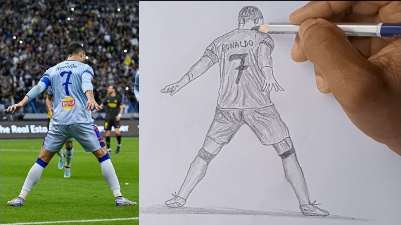 Ultimate Drawing Tutorial: Cristiano Ronaldo doing suiii Style - YouTube