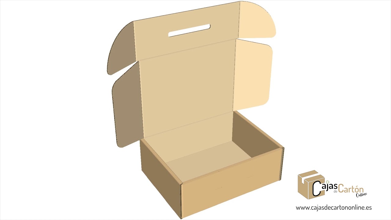 Montaje Caja de cartón con Asa - YouTube