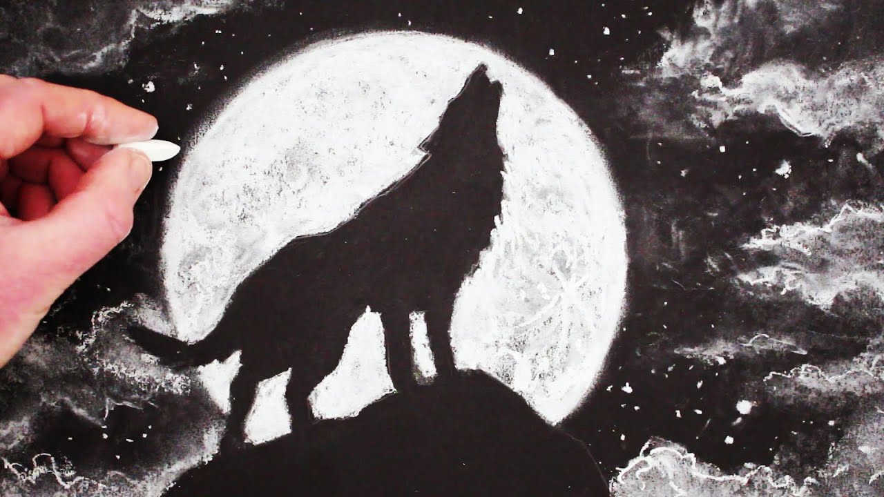 wolves drawings howling