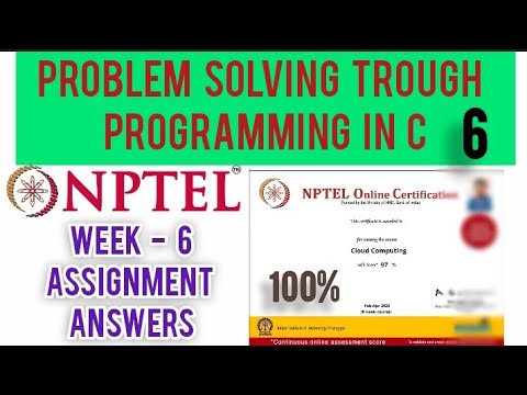 Problem Solving Through Programming in C NPTEL Assignment 6 Answers | Week 6 Quiz Answers | IIT KGP