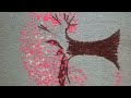 Cherry Blossom Tree Embroidery Design | Kaise banaen step by step | Ribbon & Thread Work