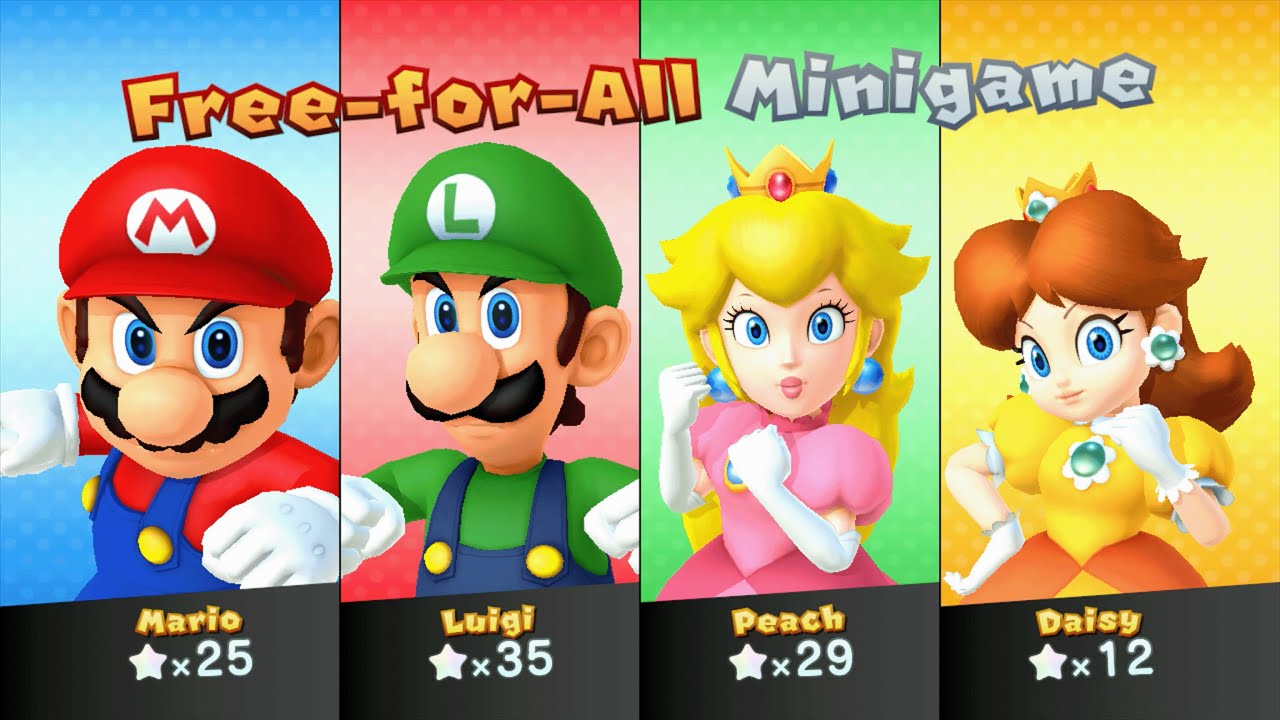 Mario Party 10 - Mario Party 10 - Mario vs Luigi vs Peach vs Daisy - Haunted Trail