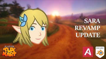 SuperTuxKart: Sara Revamp (Update) Gameplay. Volcano Remake