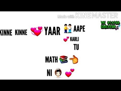 Karan Aujla – MATH | Daljeet Chahal  | New punjabi song whatsapp lyrics status | vkstatuscreator…