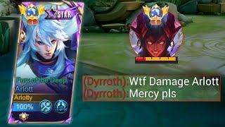 GLOBAL ARLOTT SECRET TRICK TO DOMINATE DYRROTH IN EXP LANE🔥 GLOBAL ARLOTT BEST ONE SHOT BUILD 2024