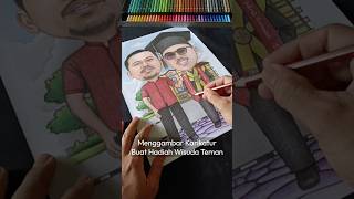 Menggambar karikatur buat hadiah wisuda teman #ununkart #art #karikatur #sketsawajah