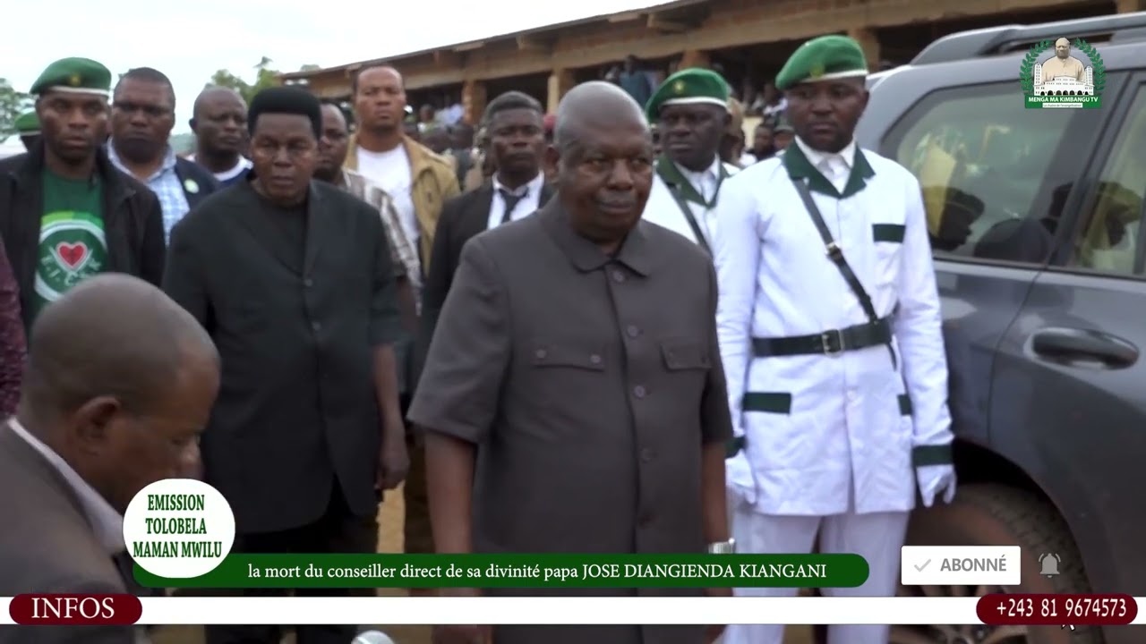 ARRIVEE YA PAPA SIMON KIMBANGU KIANGANI NA MATANGA YA PAPA JOSE DIANGENDA REAGEAN
