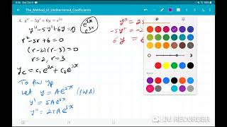 Undetermined coefficients example 4