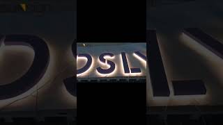 Illuminated Exterior Reverse channel letter sign #signage #logo