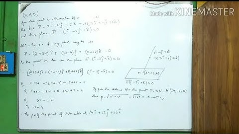 CLASS 12 MATHEMATICS.PLANE 3D.INTERSECTION BETWEEN A PLANE & LINE.PART 8.NCERT Q&As SOLVED &EXPLAIND