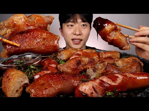 <strong>마지막이</strong> 될거같은 통대창 먹방... 빠삭하게 구운 소시지랑 같이 먹어보겠습니다!! ASMR MUKBANG